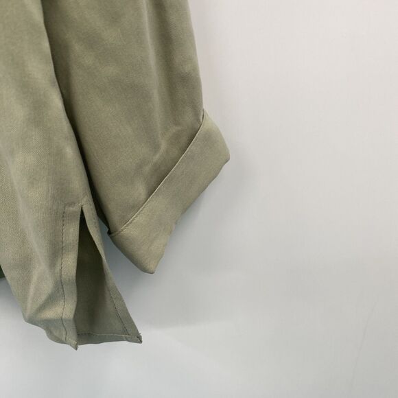 VTG ANNA & FRANK 100% SILK LIGHT GREEN LS BLOUSE SHOULDER PADS WOMENS XL - Picture 7 of 13